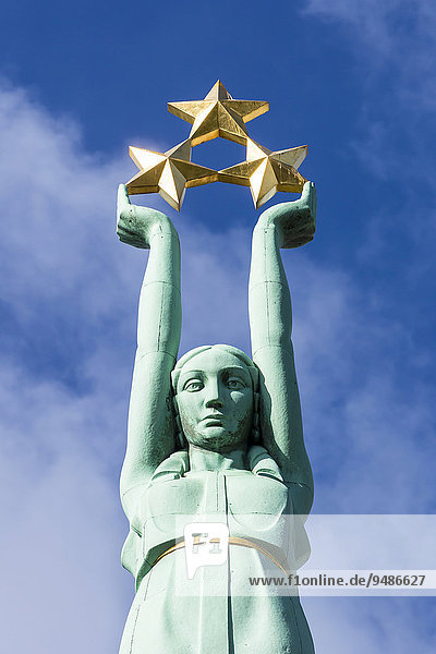 Freedom Monument  Brivibas piemineklis in Latvian  also called Milda  built in 1935  Riga  Latvia  Europe
