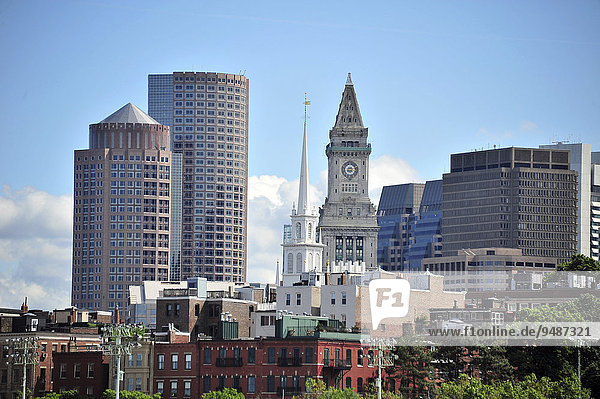 Stadtansicht mit Old North Church  Boston  Massachusetts  USA  Nordamerika
