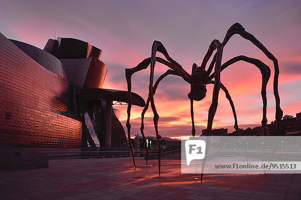 Spinnenskulptur Maman,  von Louise Bourgeois,  vor Guggenheim-Museum Bilbao,  Bilbao,  Baskenland,  Provinz Bizkaia,  Spanien,  Europa