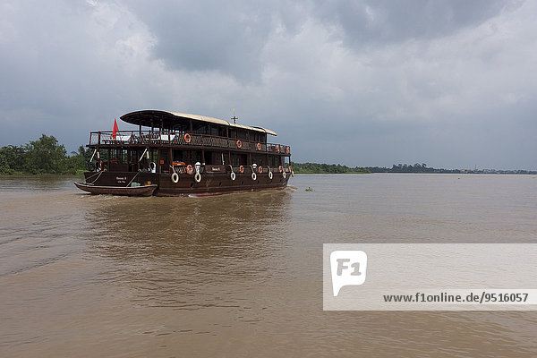 Bassac ship  Mekong Cruise  Mekong Delta  Can Tho  Vietnam  Asia