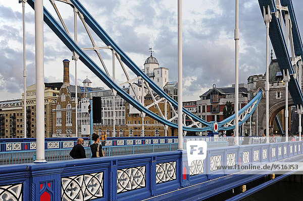 Tower Bridge  at back the former Anchor Brewhouse  South Bank  London  England  United Kingdom  Europe