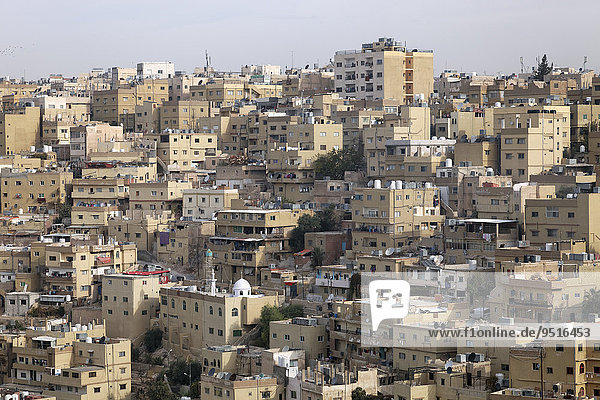 Häusermeer,  Ausblick von Zitadelle,  Amman,  Jordanien,  Asien