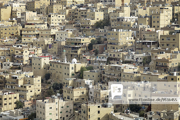 Häusermeer  Ausblick von Zitadelle  Amman  Jordanien  Asien