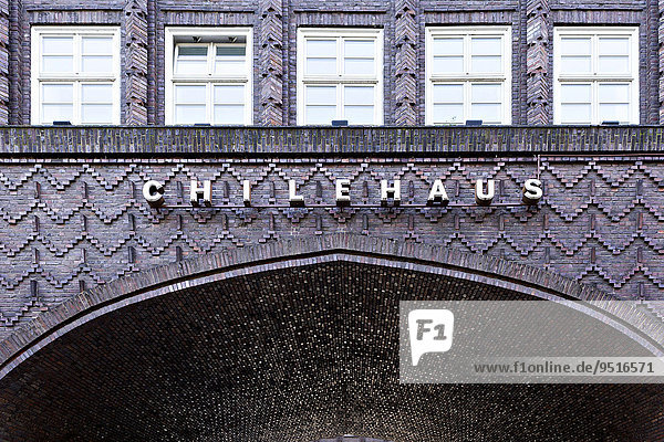 Chilehaus building  Hamburg  Germany  Europe