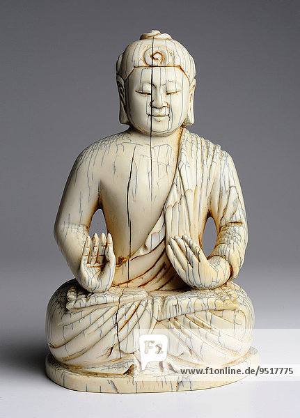 Old Buddha sculpture made of ivory  from China
