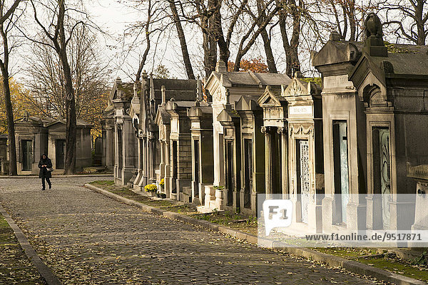 Grabstätten auf dem Friedhof Père-Lachaise  Paris  Frankreich  Europa