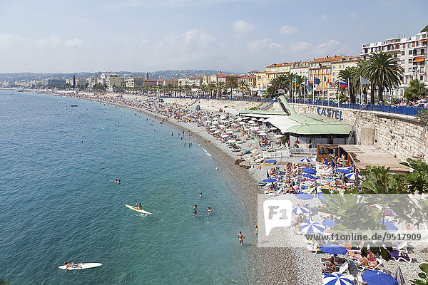 'Beach Nice Alpes-Maritimes department Provence-Alpes-Côte d'Azur France Europe'