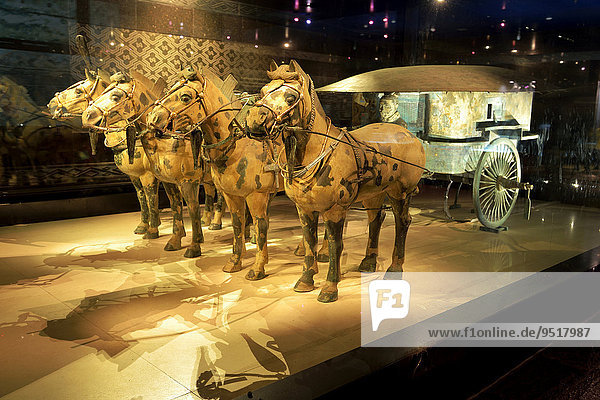 Kaiserlicher Reisewagen aus Bronze  Terrakotta-Armee  Mausoleum Qin Shihuangdis  Xi'an  Provinz Shaanxi  China  Asien