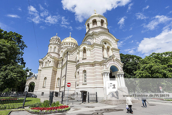 Russisch-Orthodoxe Kirche  Christi-Geburt-Kathedrale  Kristus Piedzimsanas pareizticigo Katedrale  Riga  Lettland  Europa