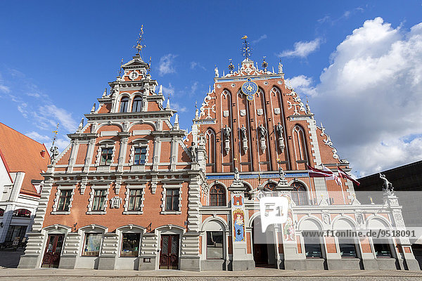 Schwarzhäupterhaus am Rathausplatz  Altstadt  UNESCO-Weltkulturerbe  Riga  Lettland  Europa