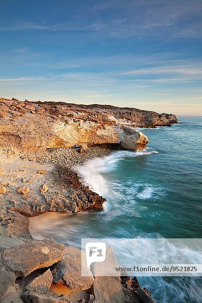 Südliches Afrika Südafrika Fotografie Himmel Landschaft Steilküste Sonnenaufgang unterhalb Meer weiß Western Cape Westkap