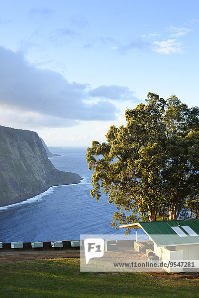 USA  Hawaii  Big Island  Waipio Valley  Blick vom Aussichtspunkt zur Steilküste