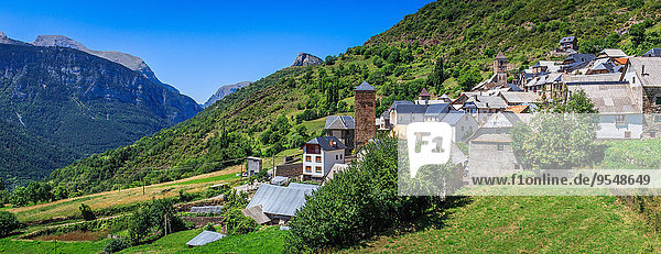 Dorf Huesca Spanien