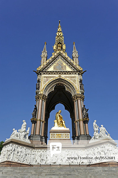 UK  London  Albert Memorial  vergoldete Statue von Prinz Albert