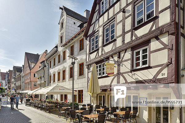 Deutschland  Baden-Württemberg  Ulm  Fachwerkhäuser in der Altstadt