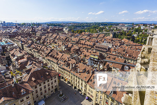 Switzerland  Bern  old town  cityscape from minster
