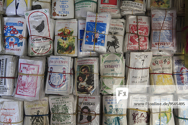 Packets of magic powder displayed for sale