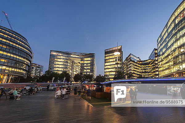 United Kingdom  England  London  More London Riverside and City Hall in the evening light