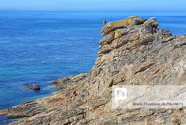Frankreich Bretagne Cote Sauvage auf der Halbinsel Qiberon