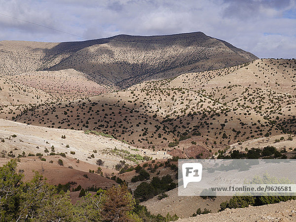 Marokko  Provinz Chichaoua  Blick auf die Bergwelt