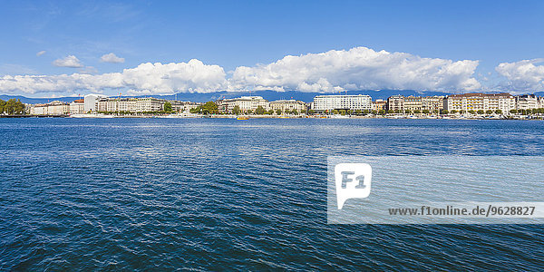 Schweiz  Genf  Stadtbild mit Genfersee