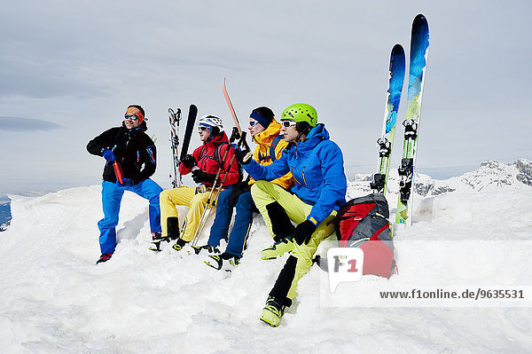 Men on a ski tour