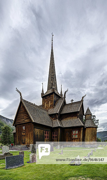 Stabkirche Lom,  Lom,  Oppland,  Norwegen,  Europa