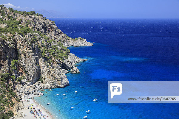 Küste und Badestrand von Kyra Panagia  Karpathos  Dodekanes  Südliche Ägäis  Griechenland  Europa