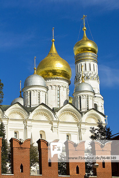 Erzengel-Michael-Kathedrale und Glockenturm Iwan der Große  Moskauer Kreml  Moskau  Russland  Europa