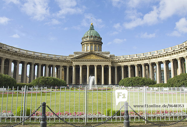 Kasaner Kathedrale oder Kathedrale Unserer Lieben Frau von Kazan  Sankt Petersburg  Russland  Europa