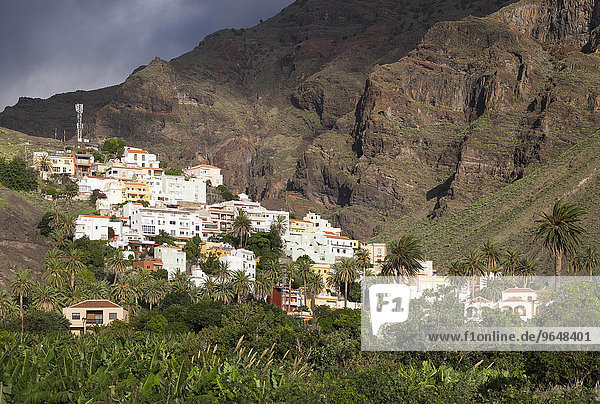 Bergdorf La Calera  Valle Gran Rey  La Gomera  Kanarische Inseln  Spanien  Europa