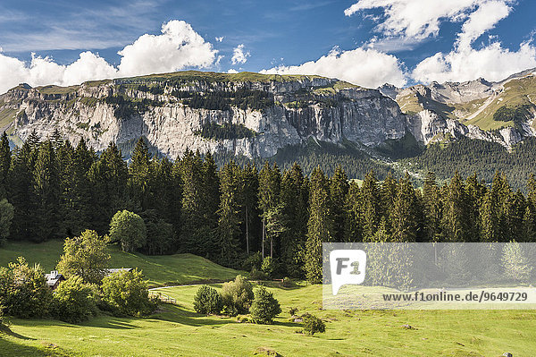 Gebirgsmassiv Flimserstein  Tektonikarena Sardona  UNESCO Weltnaturerbe  Flims  Graubünden  Schweiz  Europa