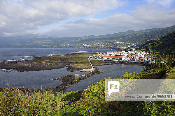 Coastal town  Lajes do Pico  Pico Island  Azores  Portugal  Europe