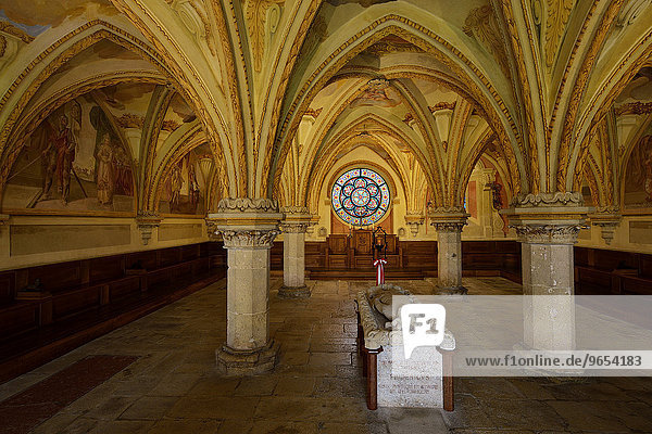 Kapitelsaal mit dem Hochgrab von Herzog Friedrich II. dem Streitbaren  Stift Heiligenkreuz  Heiligenkreuz  Niederösterreich  Österreich  Europa