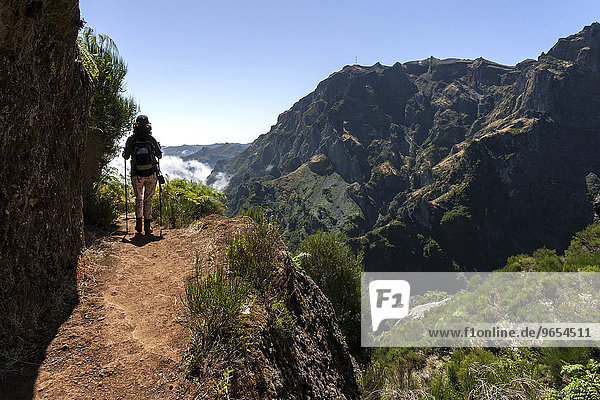 Trail from the Pousada do Arieiro to Pico Ruivo  Parque Natural da Madeira  Madeira  Portugal  Europe