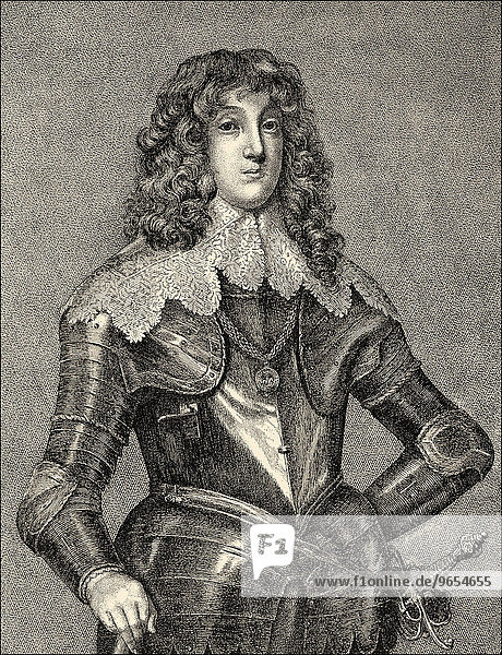 Karl I. Ludwig 1617-1680 Pfalzgraf bei Rhein Kurfürst von der Pfalz historische Illustration