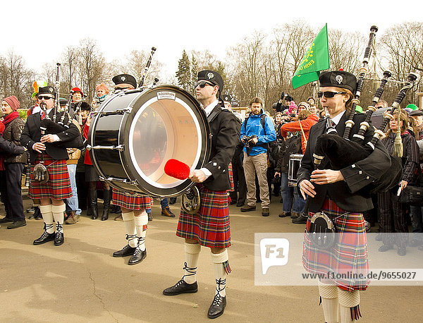 St. Patrick's Day parade  Moscow  Russia  Europe
