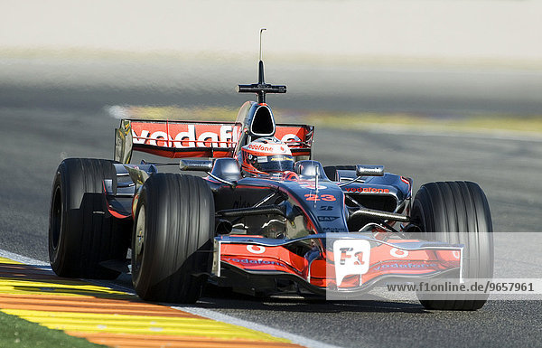 Heikki KOVALAINEN  Finnland  im McLaren Mercedes MP4-23 Formel 1 Boliden auf dem Circuit Ricardo Tormo bei Valencia  Spanien  Europa