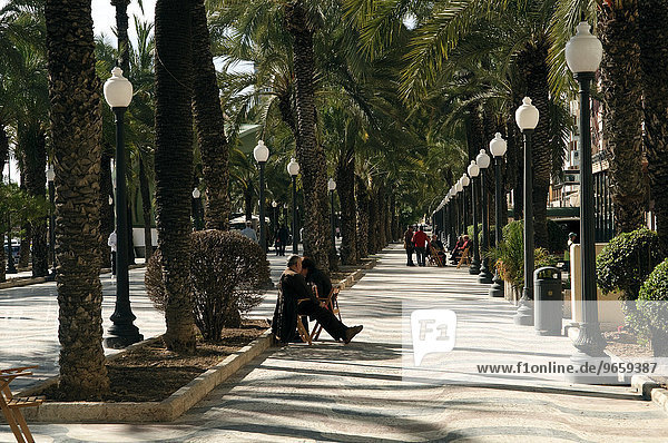 Die Promenade Explanada de España Alicante Spanien Europa