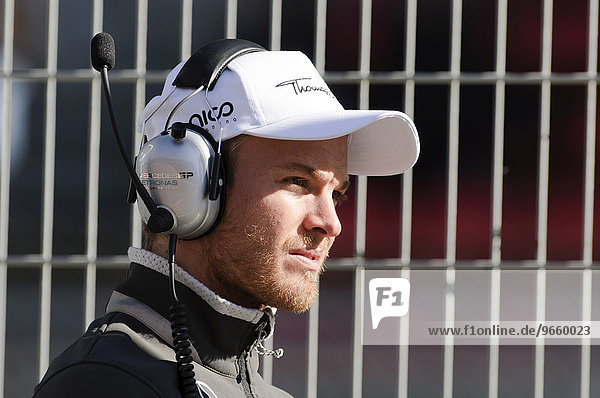 Portrait  Nico Rosberg  GER  Mercedes Grand Prix  Formula 1 testing at the Circuit de Catalunya race track near Barcelona  Spain  Europe