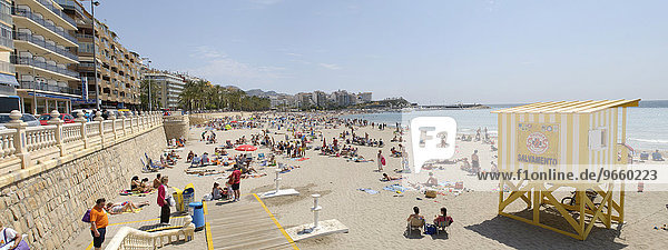 Playa Poniente  panorama  Benidorm  Alicante  Spain  Europe