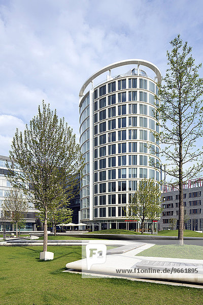 Bürogebäude Coffee Plaza  Architekt Richard Meier  Quartier Am Sandtorpark  Grasbrook  Hafencity  Hamburg  Deutschland  Europa