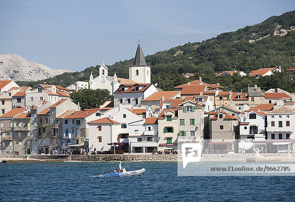 Promenade von Baska  Krk  Kvarner-Bucht  Adria  Kroatien  Europa