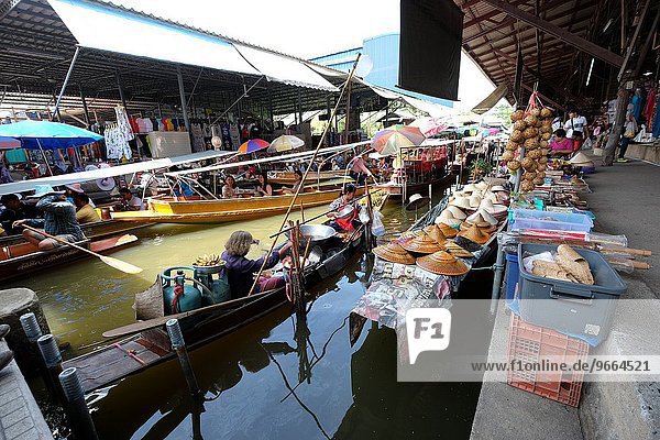 Bangkok Hauptstadt fließen Markt Thailand