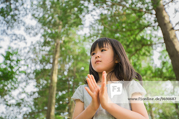 Japanese kid in a park