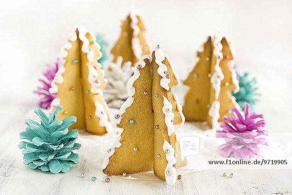 Tannenbaumplätzchen für Weihnachten