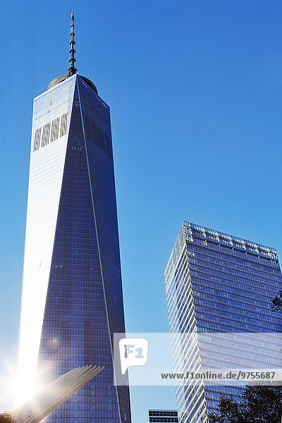 Himmel Hochhaus blau