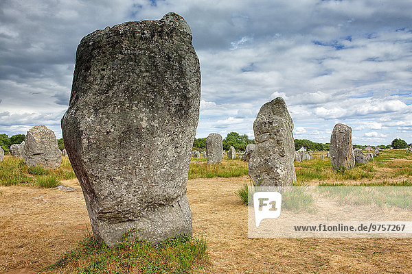 Frankreich  Bretagne  neolithische Megalithen von Carnac