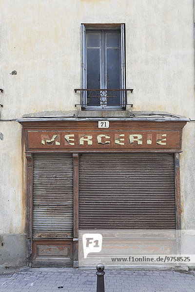 Frankreich Carcassonne alte Hausfassade