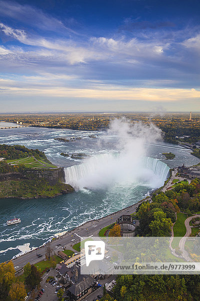 View of Horseshoe Falls  Niagara Falls  Niagara  border of New York State  and Ontario  Canada  North America